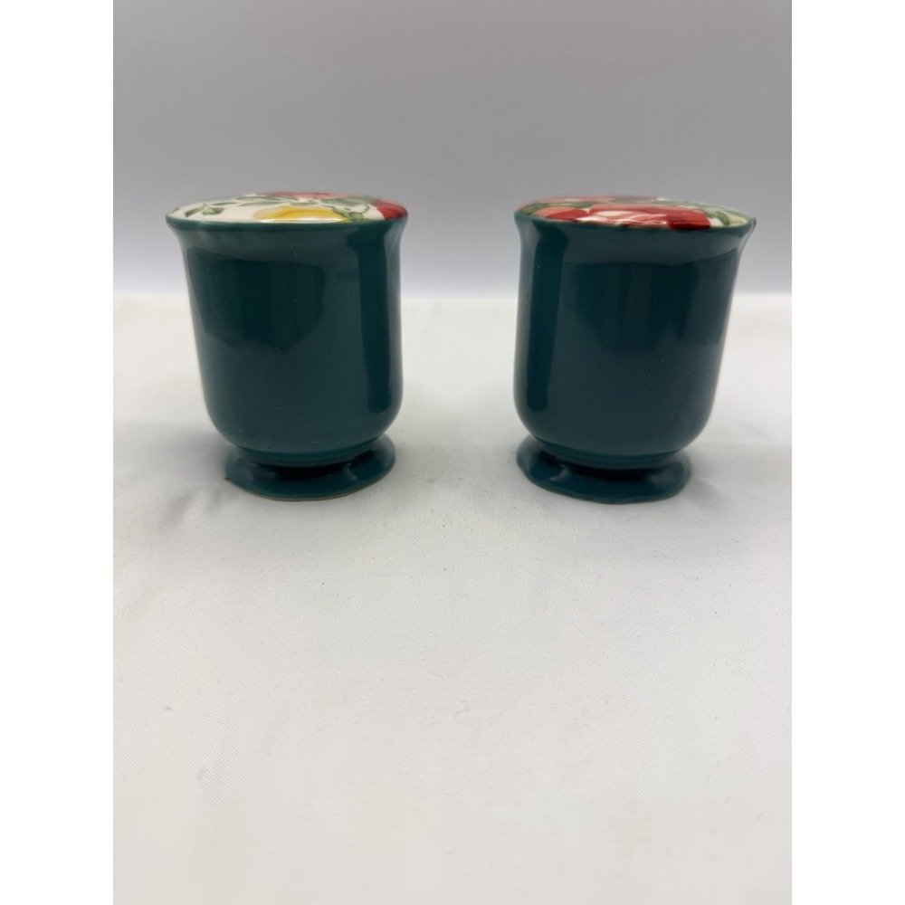 Pioneer Woman Teal Vintage Floral Salt And Pepper Shakers